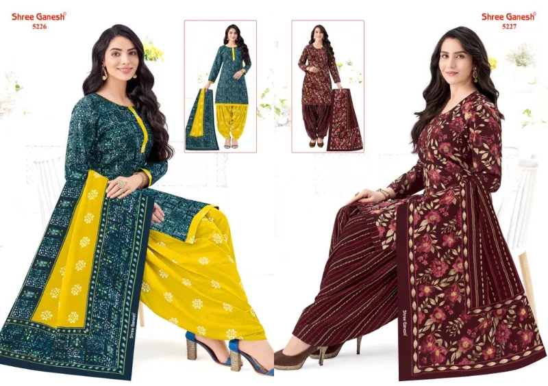 Hansika Vol 32 By Shree Ganesh Cotton Printed Dress Material 